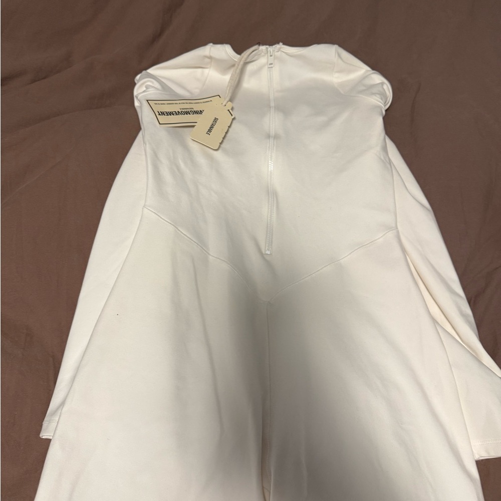 White Fabric with Label Detail